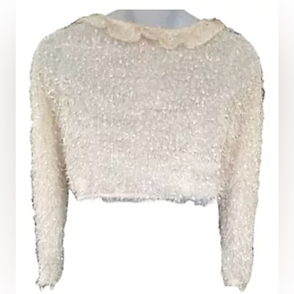 Size XXL…..…White Fluffy Long Sleeve fringe Tie Cardigan.  New…..Sugar Thrillz - Picture 6 of 7